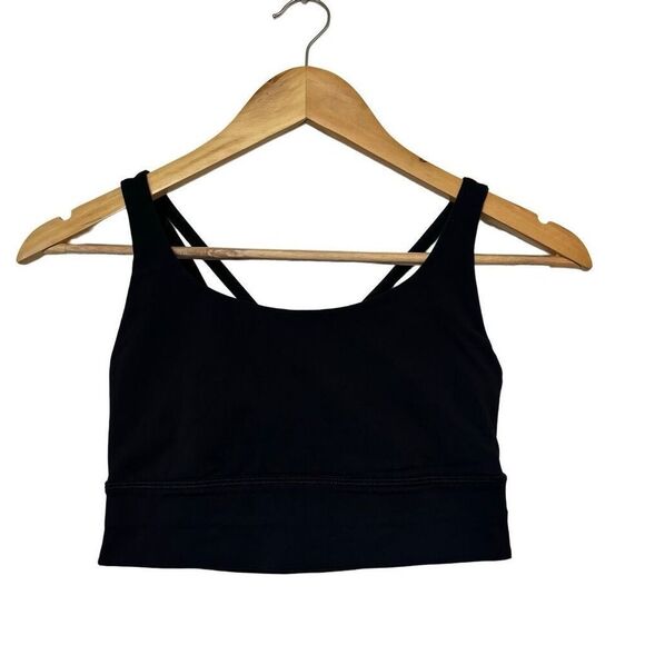 Lululemon Energy Bra Long Line Luxtreme Size 6 Black - Picture 1 of 8